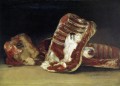 Bodegón de Costillas y Cabeza de Oveja El Carnicero conter Francisco de Goya